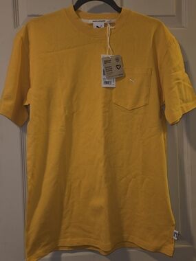 Puma Men’s Bright Yellow Pocket Crew Tee